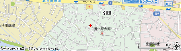 東京都あきる野市引田585周辺の地図