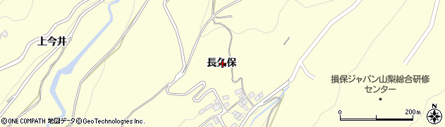 山梨県韮崎市穂坂町長久保周辺の地図