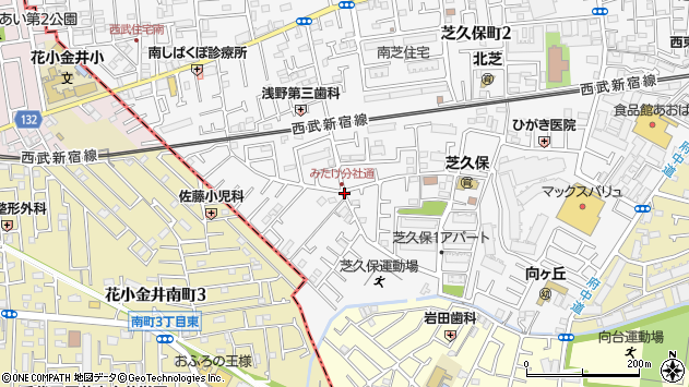 〒188-0014 東京都西東京市芝久保町の地図