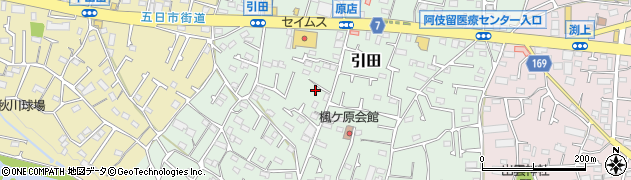 東京都あきる野市引田590周辺の地図