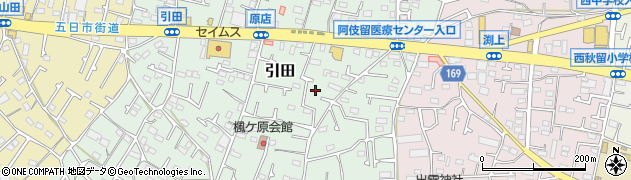 東京都あきる野市引田532周辺の地図