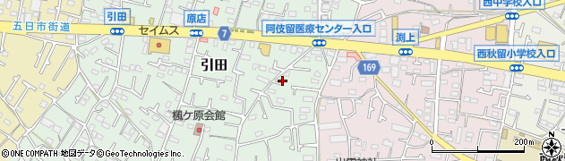 東京都あきる野市引田465周辺の地図