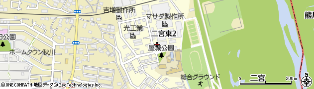 東京都あきる野市二宮東周辺の地図