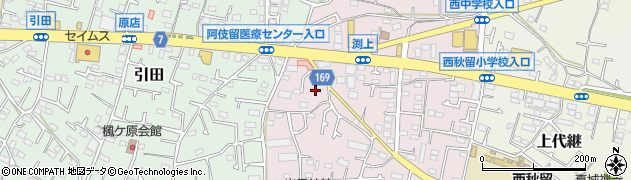 東京都あきる野市渕上262周辺の地図