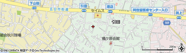 東京都あきる野市引田579周辺の地図