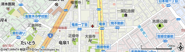 ぽっぷす竜泉店周辺の地図