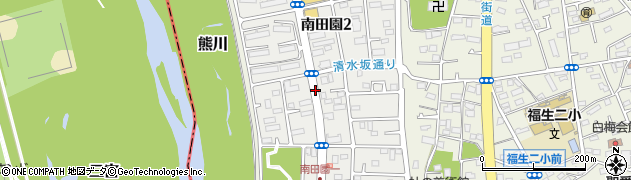 東京都福生市南田園周辺の地図