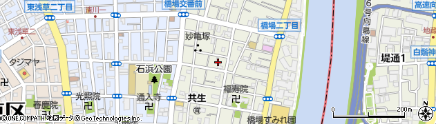 東京都台東区橋場1丁目26周辺の地図