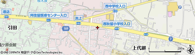 東京都あきる野市渕上221周辺の地図