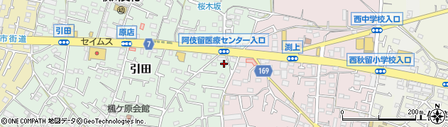 東京都あきる野市引田457周辺の地図