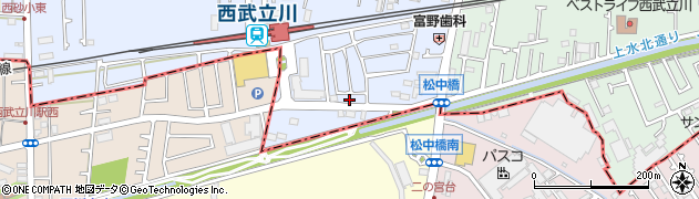 東京都立川市西砂町1丁目2-124周辺の地図
