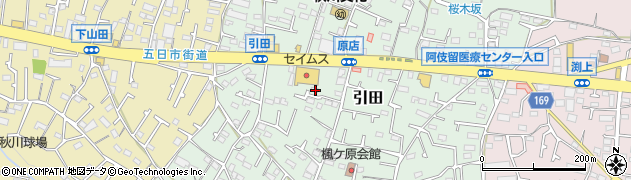東京都あきる野市引田587周辺の地図