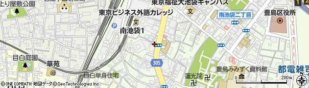 東京都豊島区南池袋1丁目12周辺の地図