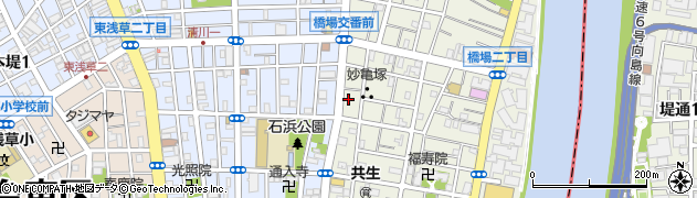 東京都台東区橋場1丁目30-4周辺の地図
