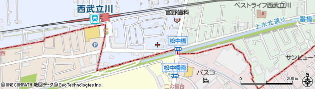 東京都立川市西砂町1丁目2-14周辺の地図