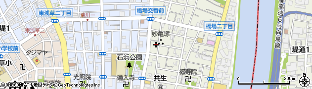 東京都台東区橋場1丁目30-14周辺の地図
