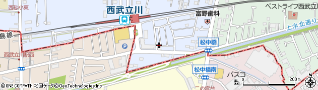 東京都立川市西砂町1丁目2-128周辺の地図