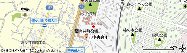 酒々井町役場周辺の地図