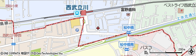 東京都立川市西砂町1丁目2-129周辺の地図