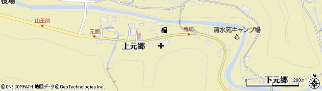 東京都檜原村（西多摩郡）下元郷周辺の地図