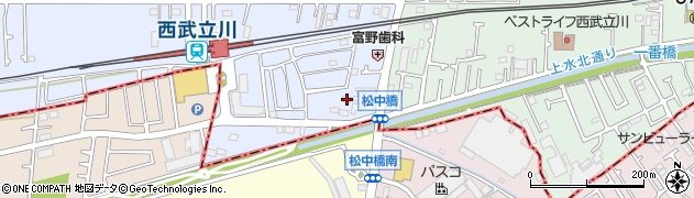 東京都立川市西砂町1丁目2-4周辺の地図