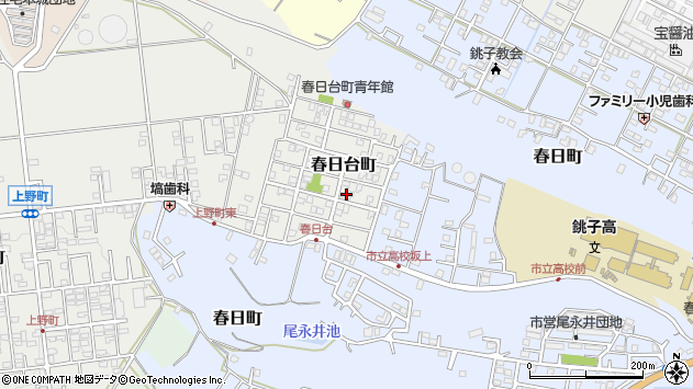 〒288-0816 千葉県銚子市春日台町の地図