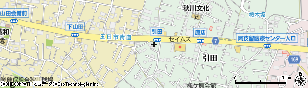 東京都あきる野市引田565周辺の地図