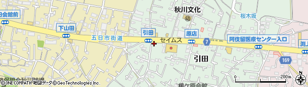 東京都あきる野市引田561周辺の地図