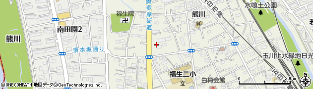 東京都福生市熊川613周辺の地図