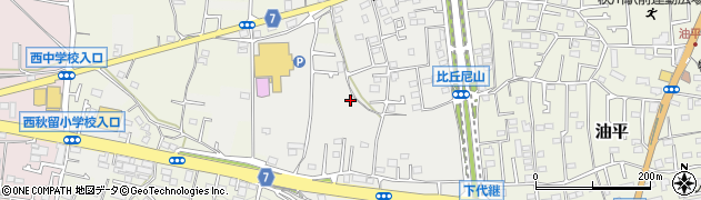 東京都あきる野市下代継周辺の地図