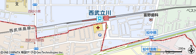 ダイソーヤオコー西武立川駅前店周辺の地図