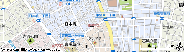 東京都台東区日本堤1丁目2-3周辺の地図