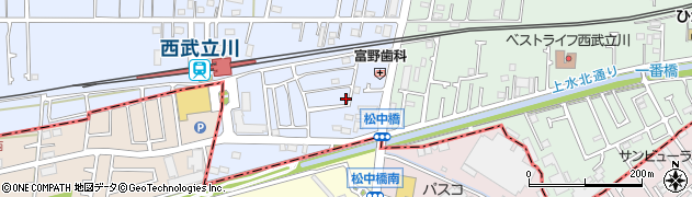 東京都立川市西砂町1丁目2-41周辺の地図