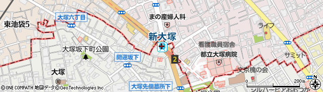 新大塚駅周辺の地図