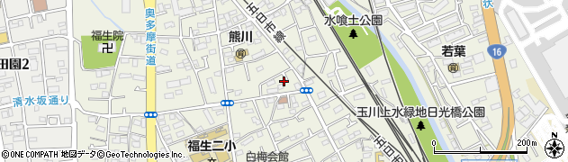 東京都福生市熊川588周辺の地図