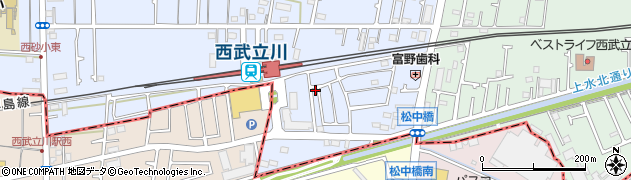 東京都立川市西砂町1丁目2-135周辺の地図