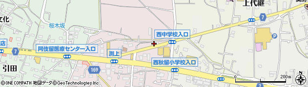 東京都あきる野市渕上180周辺の地図