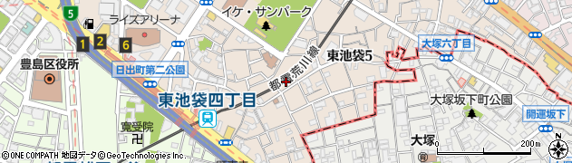 東京都豊島区東池袋5丁目12周辺の地図