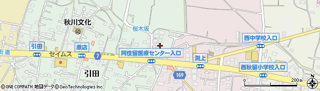 東京都あきる野市引田445周辺の地図