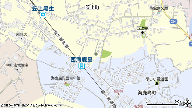 〒288-0004 千葉県銚子市笠上町の地図