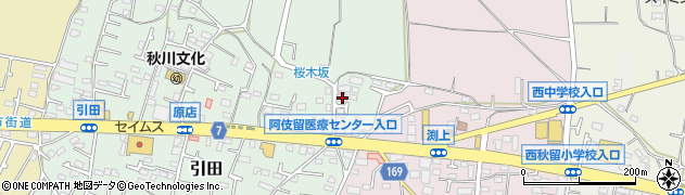 東京都あきる野市引田443周辺の地図