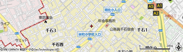 東京都文京区千石周辺の地図