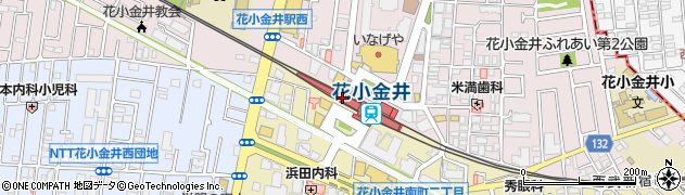 花小金井駅周辺の地図