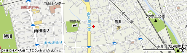 東京都福生市熊川606周辺の地図
