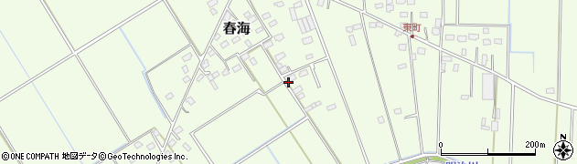 千葉県匝瑳市春海582周辺の地図