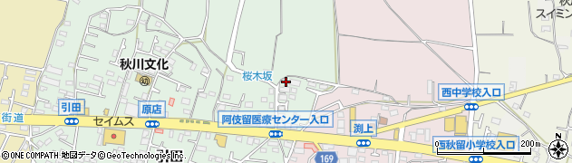 東京都あきる野市引田442周辺の地図