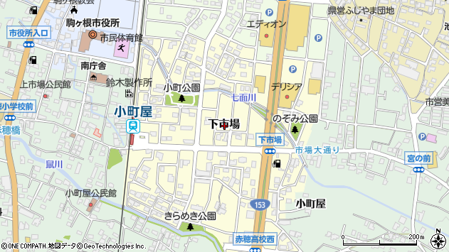〒399-4108 長野県駒ヶ根市下市場の地図