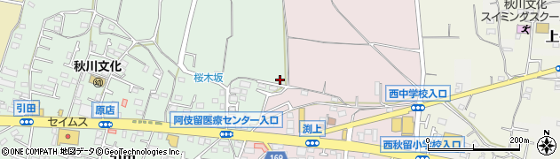 東京都あきる野市引田170周辺の地図