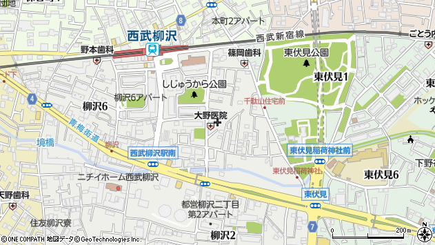 〒202-0022 東京都西東京市柳沢の地図