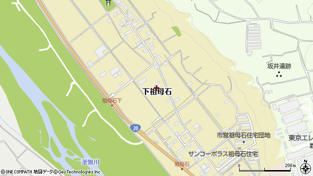 〒407-0006 山梨県韮崎市下祖母石の地図